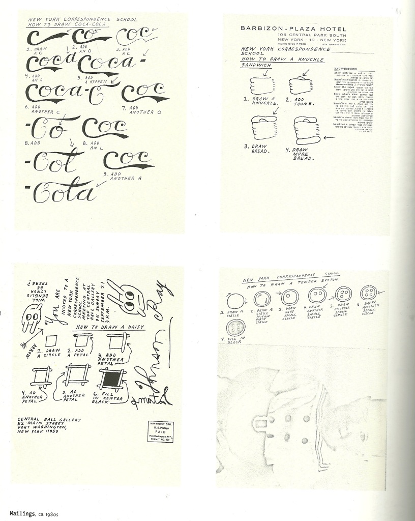 Figure 3. Ray Johnson, “How to Draw” mailings
