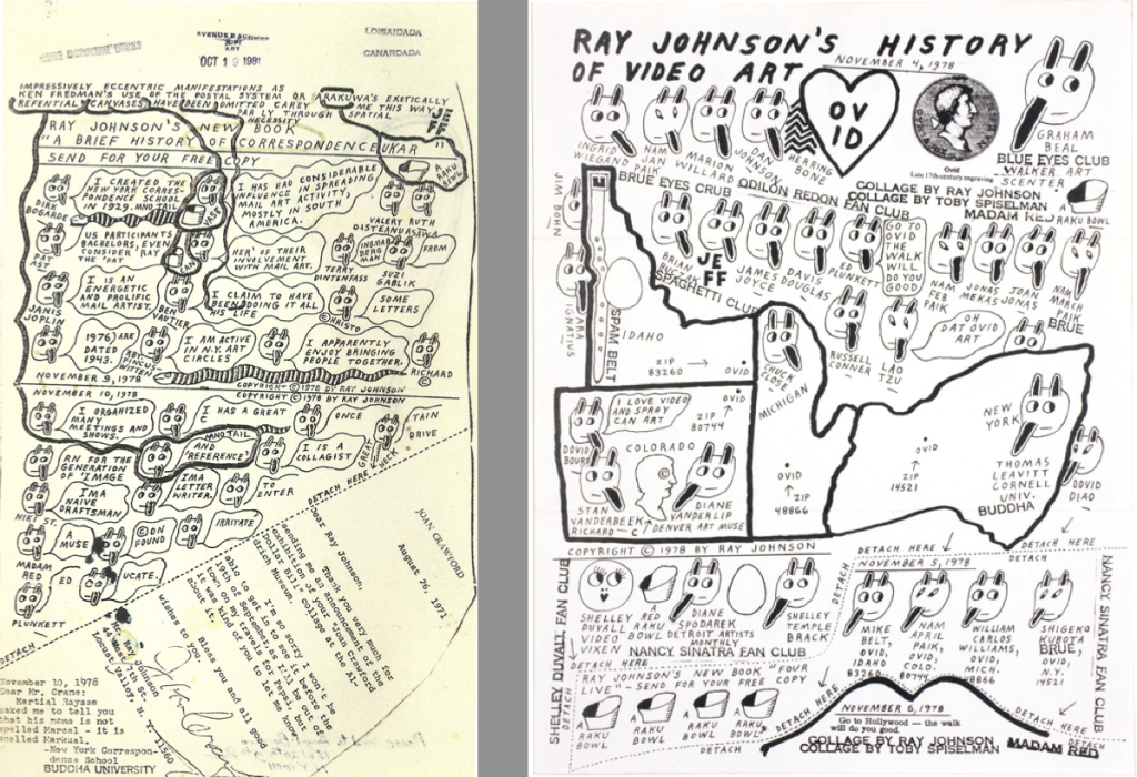 ray johnson history of video art and history of correspondence