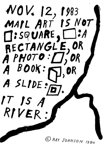 Figure 15. Ray Johnson, Mail Art is a River, 1984